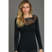 Maglia sottogiacca Jadea 4285 in cotone stretch con banda in pizzo